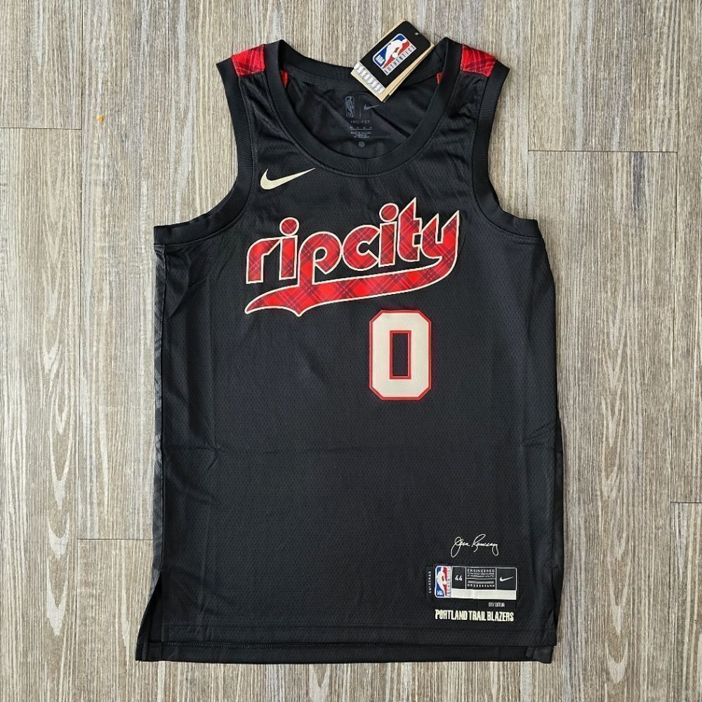 Nike Portland Trailblazers Damian Lillard City Edition Jersey Sz M 44 DX8517-010